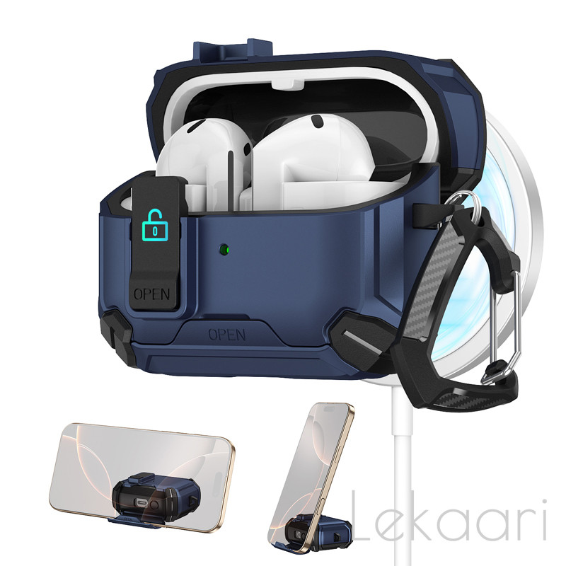 Ốp Lưng Từ Tính Cứng Cho Samsung Galaxy Buds 3 FE Bud3 Pro Vỏ Bảo Vệ Chống Sốc Giá Đỡ Điện Thoại