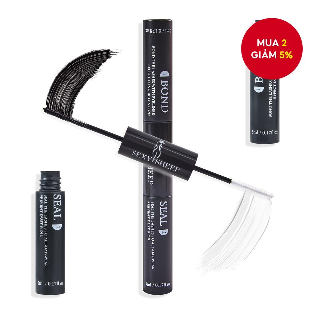 Keo Đắp Mi Mắt Cho Mi Cường Độ Cao và Bền (Keo Đen 5Ml + Seal Trong Suốt 5Ml)