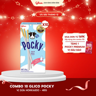  Combo 10 hộp bánh que Glico Pocky vị sữa 40gr 