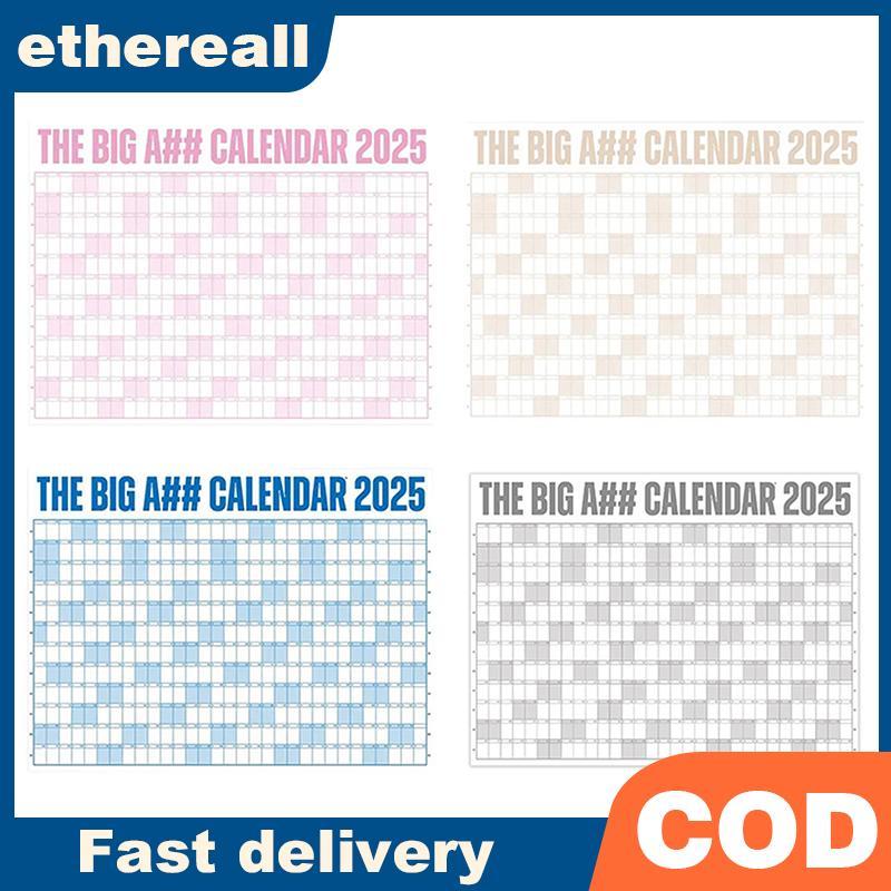 Lịch treo tường ETH 2025 Lịch xóa khô lớn cho lịch gia đình treo tường Công cụ lập kế hoạch 1 năm Sử