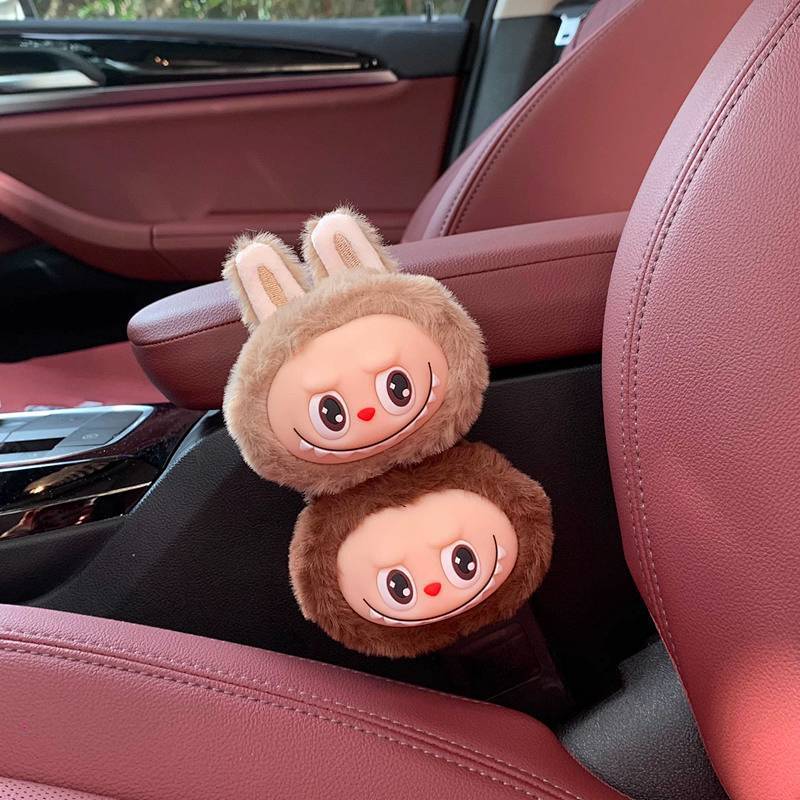 Cute Car Safety Plug with Buckle Plug Cute Cloth Bra Car Seat Back Safety Belt Extension Holder dCGX