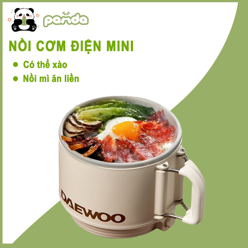 Nồi cơm điện mini 2 trong 1, nồi nấu đa năng, nồi lẩu nhỏ, nồi mì ăn liền, chảo chống dính nhỏ (có thể xào)