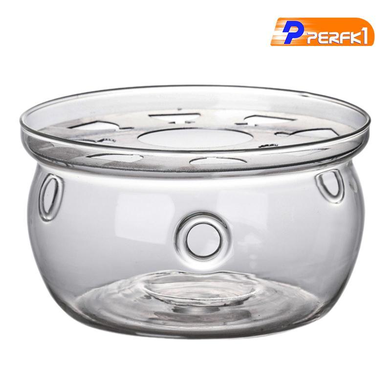 Ấm trà thủy tinh trong suốt Đế sưởi nến đáy rỗng Giá đỡ bền cho bộ cốc trà sứ Sử dụng tại nhà