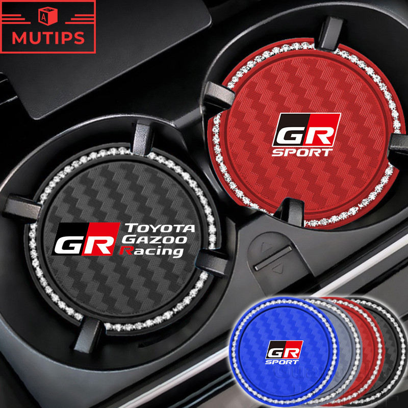 Toyota GR Gazoo Xe Nước Miếng Lót Máy Khoan Coaster Cốc Silicon Chống Trơn Trượt Thảm Cho 86 Yaris V