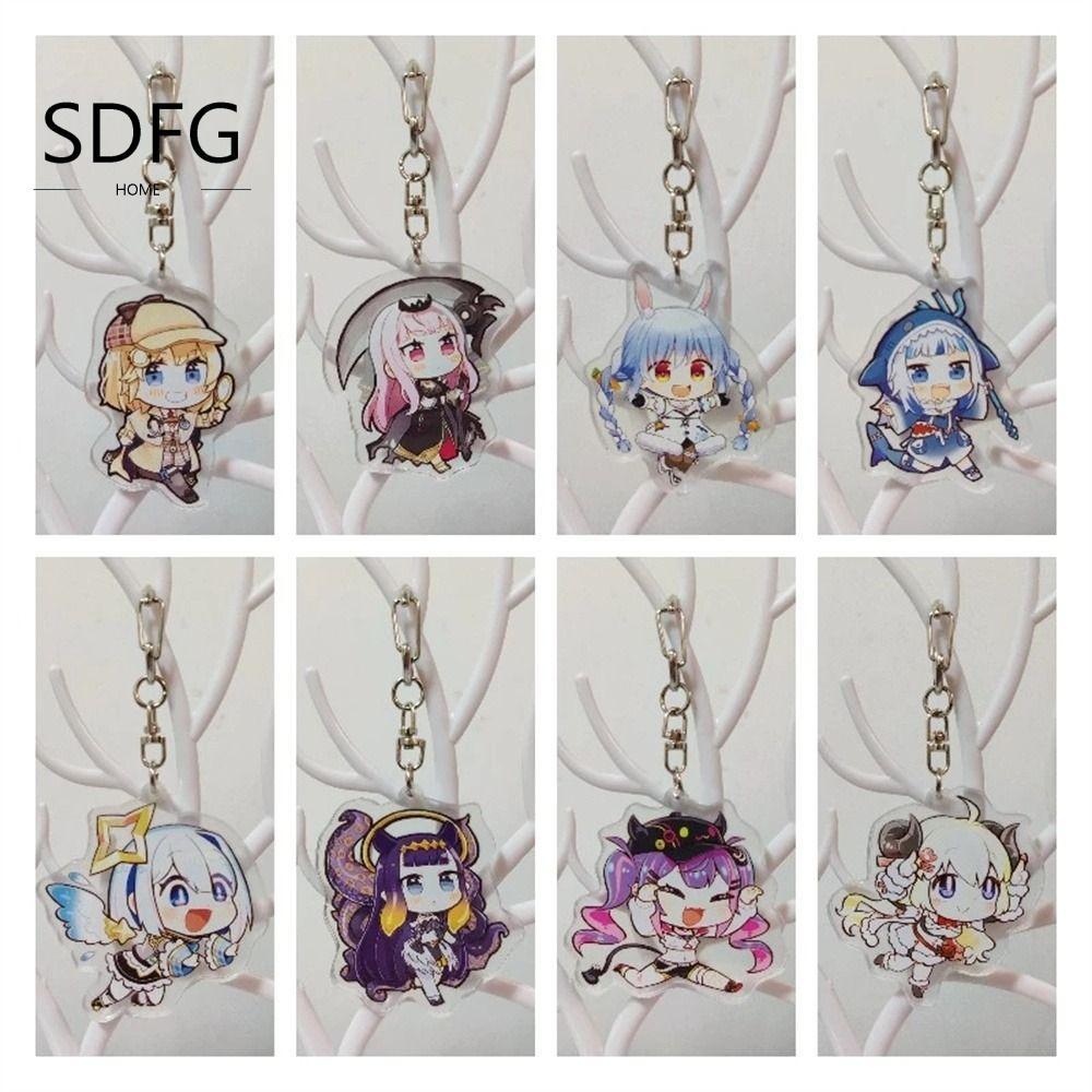 SDFG Hololive Móc Chìa Khóa Quà Tặng Đồ Chơi Nữ Vtuber Gawr Gura Murasaki Shion Ookami Mio Móc Khóa