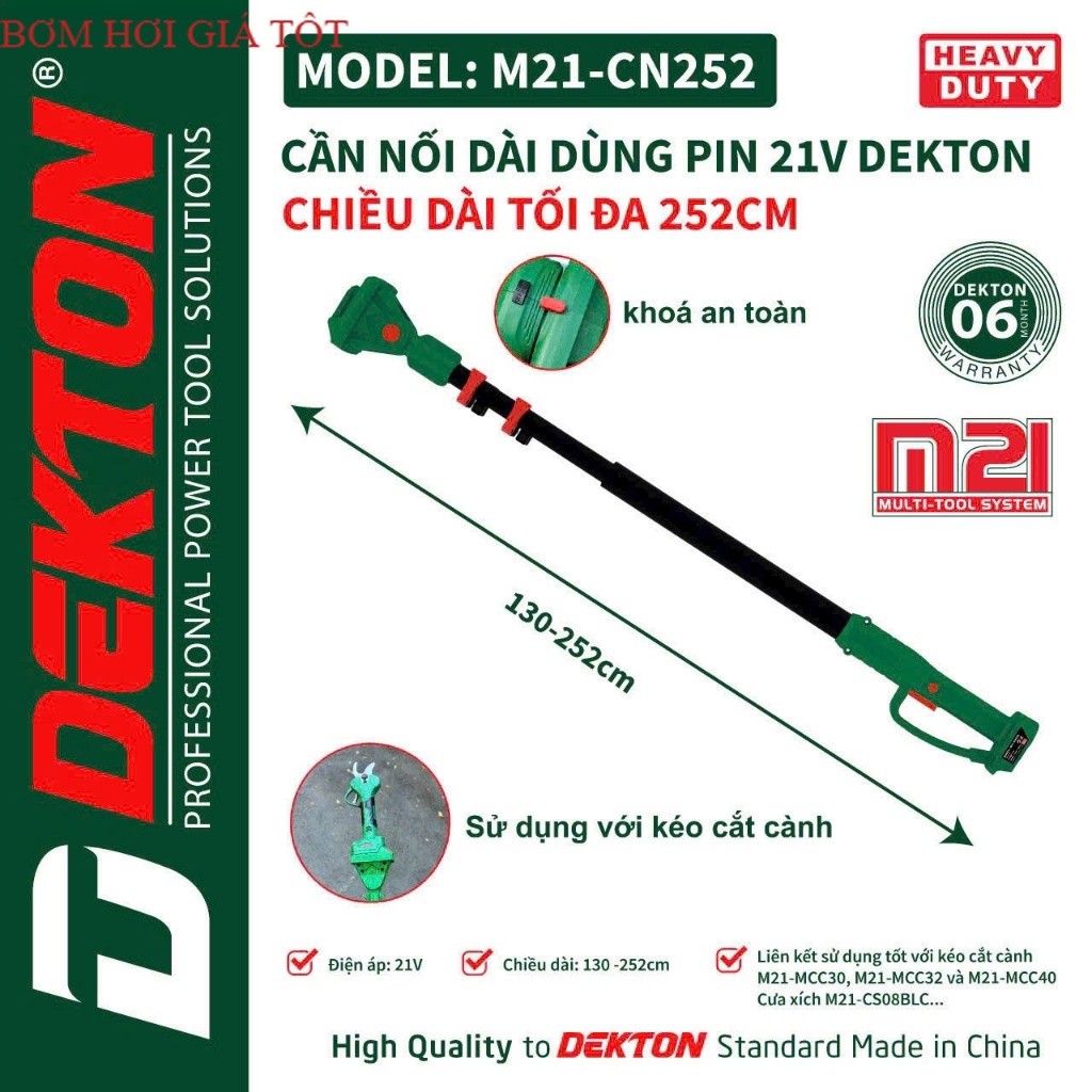 Cần nối dài máy cắt cành dekton , cưa xích M21 Dekton . Bơm hơi dekton