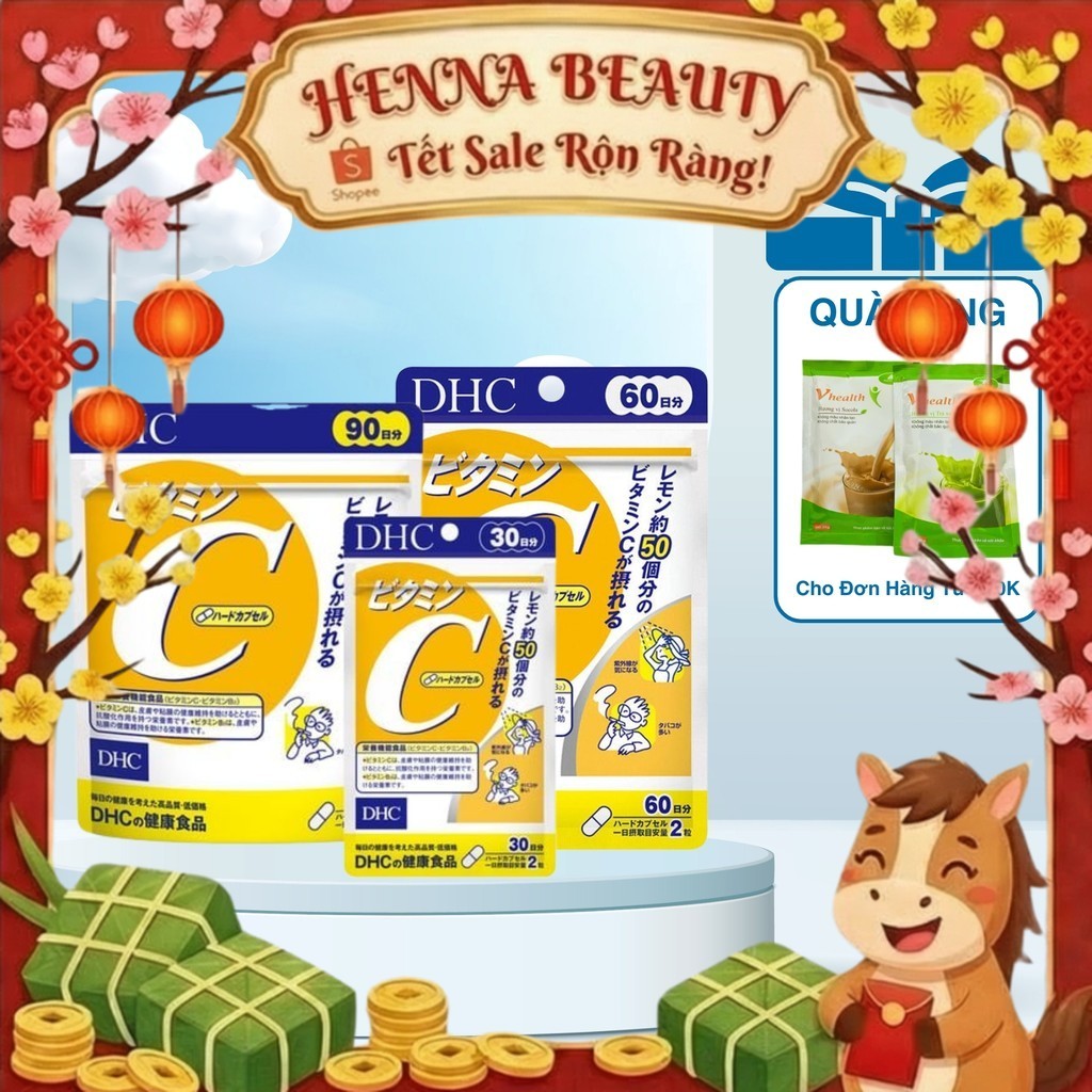 [HÀNG MỚI VỀ] Viên Uống Ngăn Ngừa Mụn Mờ Thâm DHC Nhật Bản gồm Vitamin C DHC 30 ngày & Viên Kẽm DHC 