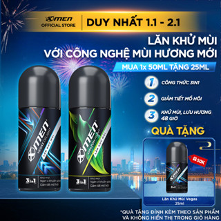   MỚI  Combo Lăn khử mùi XMen Amazon Hunt Vegas Delight 50ml và Lăn khử mùi Vegas Delight 25ml 