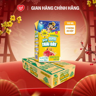 Sữa trái cây KUN vị trái cây nhiệt đới thùng 48 hộp x 110ml 