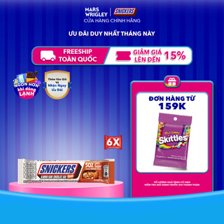  Combo 6 thanh Sô cô la Snickers Hạnh nhân Giảm đường thanh 40g 