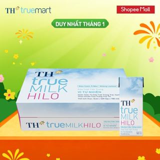   LIVESTREAM  Thùng 48 hộp sữa tươi tiệt trùng TH True Milk HILO 180ml  48 hộp  