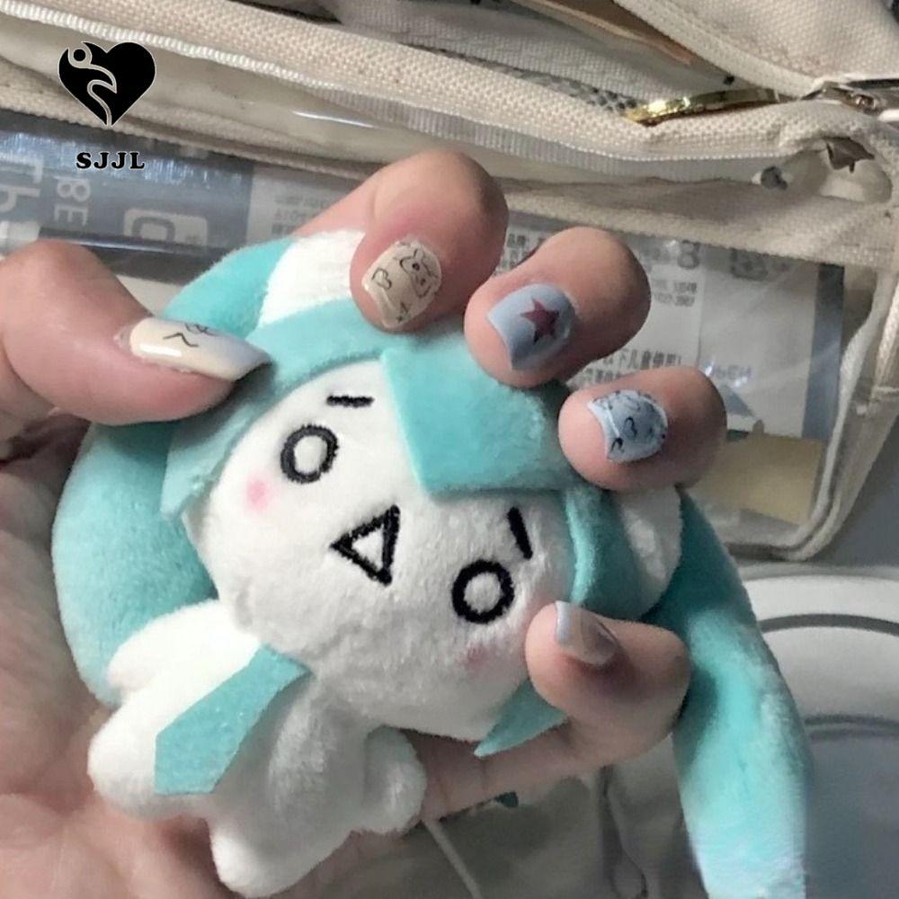 SJJL Bandai Hatsune Miku Doll, Lông Tơ Tuyết Miku Sang Trọng Móc Khóa, Dễ Thương Sang Trọng Nhồi Bôn