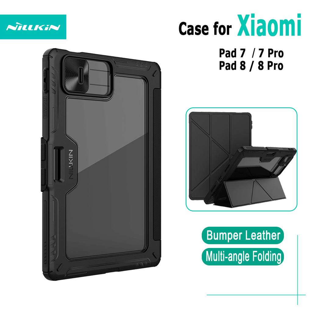 Dành Cho Xiaomi Pad 8 Pro Pad 7 Pro Camera Slider Pad 8 Ốp Lưng Nillkin Ốp Lưng Da Gấp Chống Sốc Vỏ 