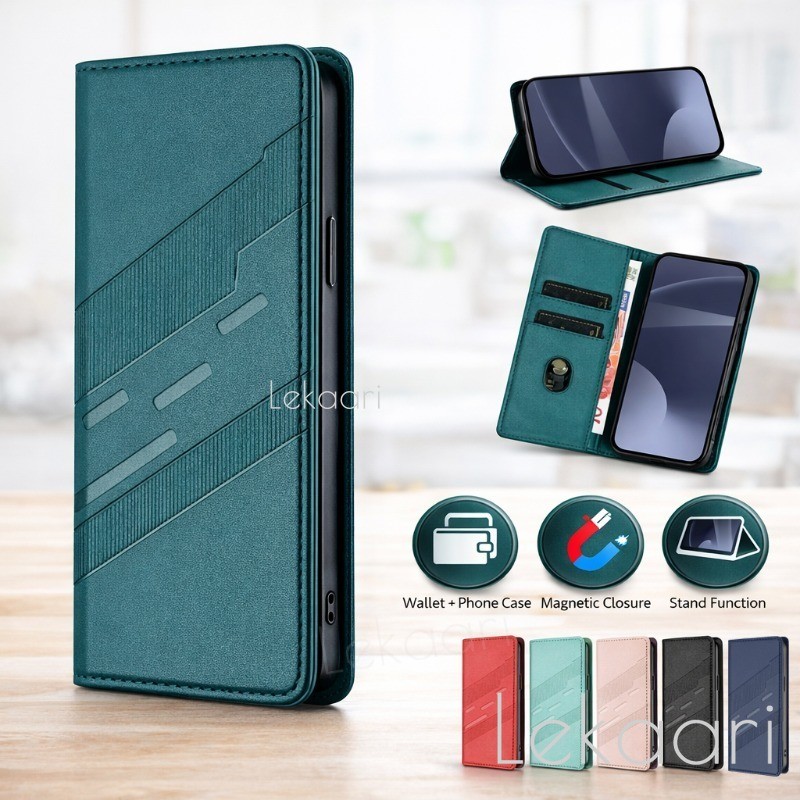 Ốp Ví Từ Tính Cho Realme C33 C30 C30s GT 8 7 6 5 SE Neo 3 GT Pro 5G Vỏ Lật Mỏng