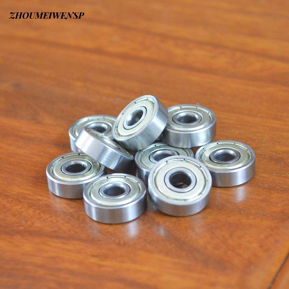 ZHUMEIWENSP 10 Vòng bi rãnh sâu, Vòng bi kín đôi bằng thép Chrome 6mm x 19mm x 6mm, Thay thế bánh xe