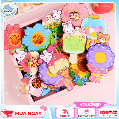 [ĐỦ MẪU] Set Thẻ Cài Kẹo Mút Siêu Dễ Thương In 2 Mặt,Tặng Quà Làm Phần Thưởng Cho Các Bé, Phù Hợp cho các buổi tiệc