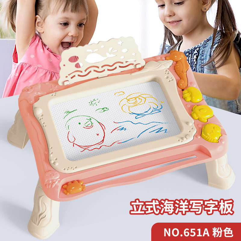 [mainan] Children's Magnetic Drawing Board for Kids to Practice Writing, Colorful Doodle Painting Bo