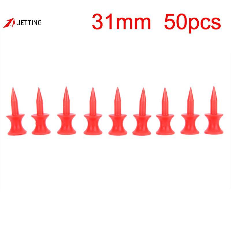 JETTING 50 Chiếc Red Golf Tee Sport Double-de Golf Ball Tee 31MM J