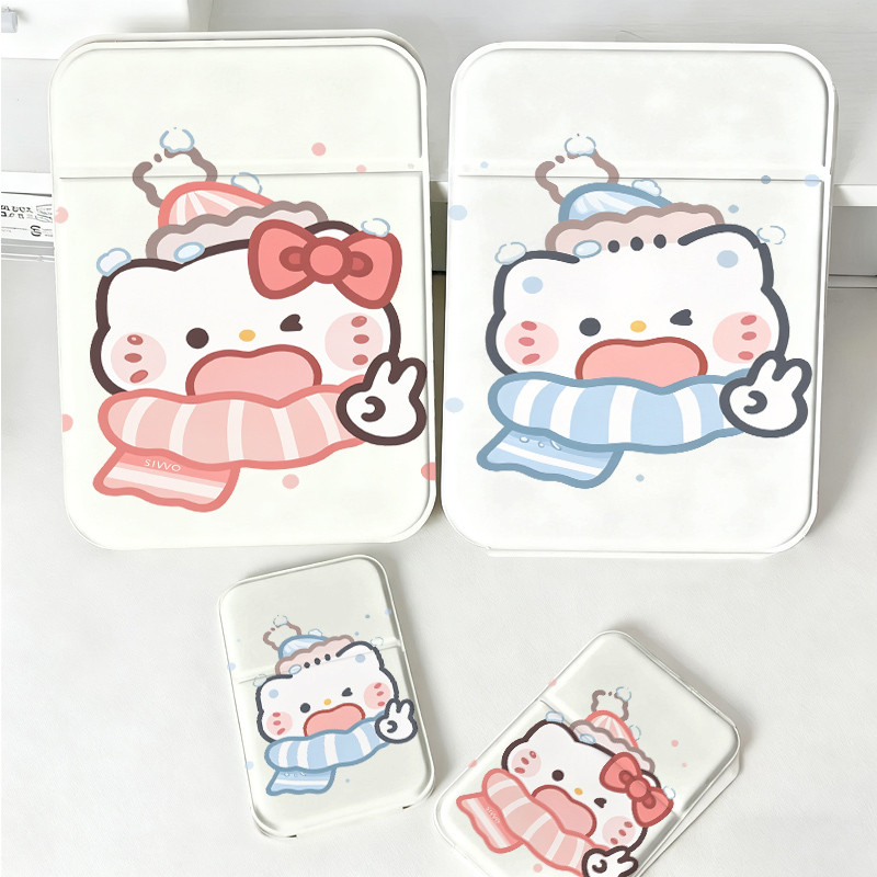 Gương gập mèo con mini, gương cầm tay serena kogan hữu dụng gọn nhẹ