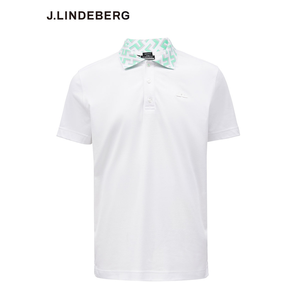 Áo thun polo golf hấp thụ độ ẩm mùa hè JLINDEBERG có cổ và áo sơ mi nam tay ngắn
