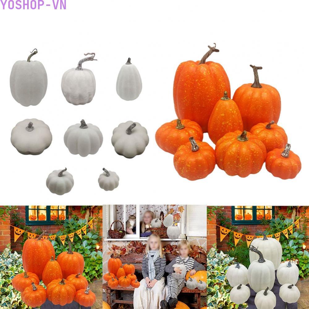 [Ysp]Elegant Thanksgiving foam pumpkins Set of 8 for sophisticated table settings