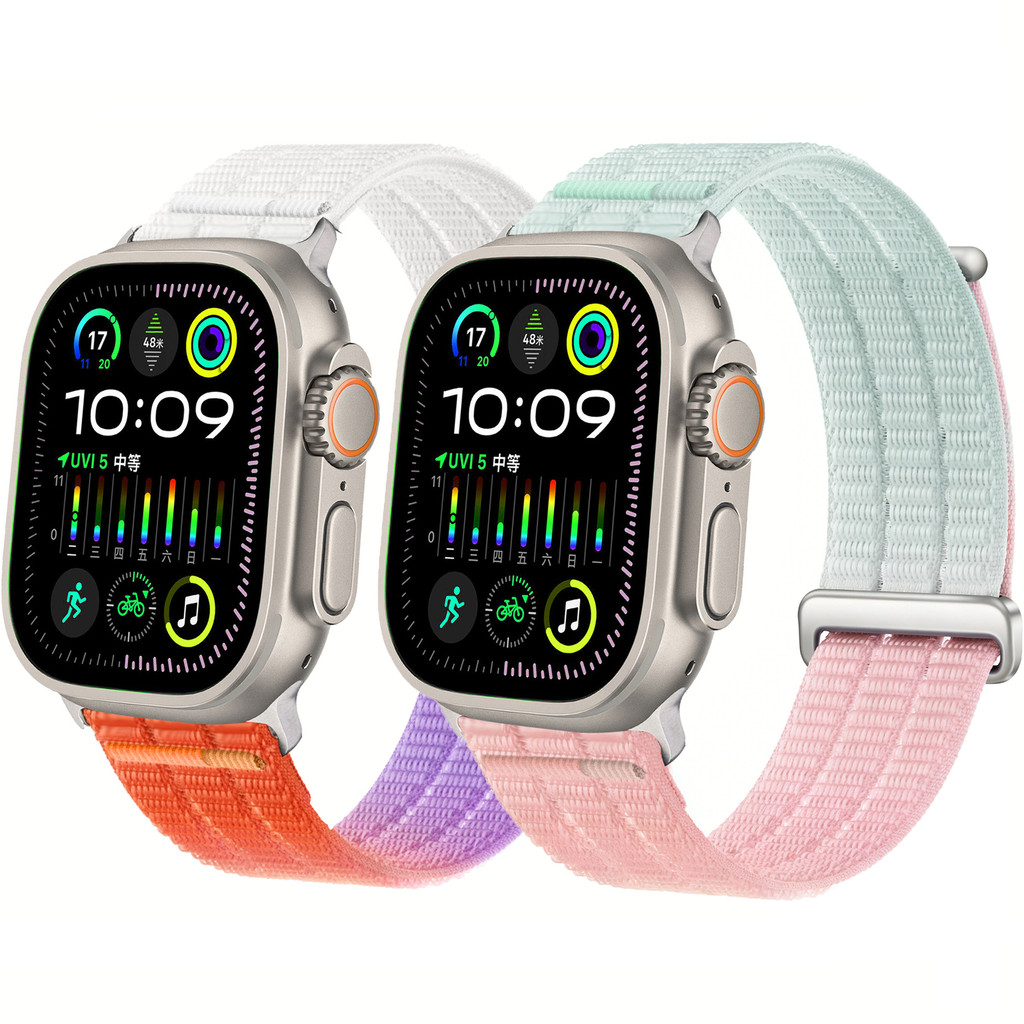Dây đeo vòng Nylon cho Apple Watch Series 11 10 9 7 6 46mm Ultra 3 2 49mm 44mm 45mm 42mm Vòng đeo ta