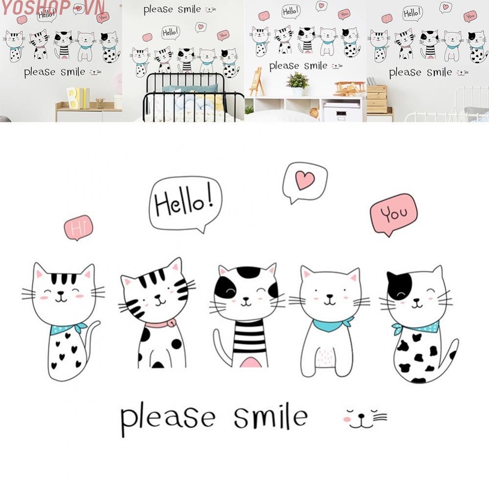 [Ysp]Wall Sticker DIY Children Cat PVC Home Decor Bedroom Living Room Vinyl