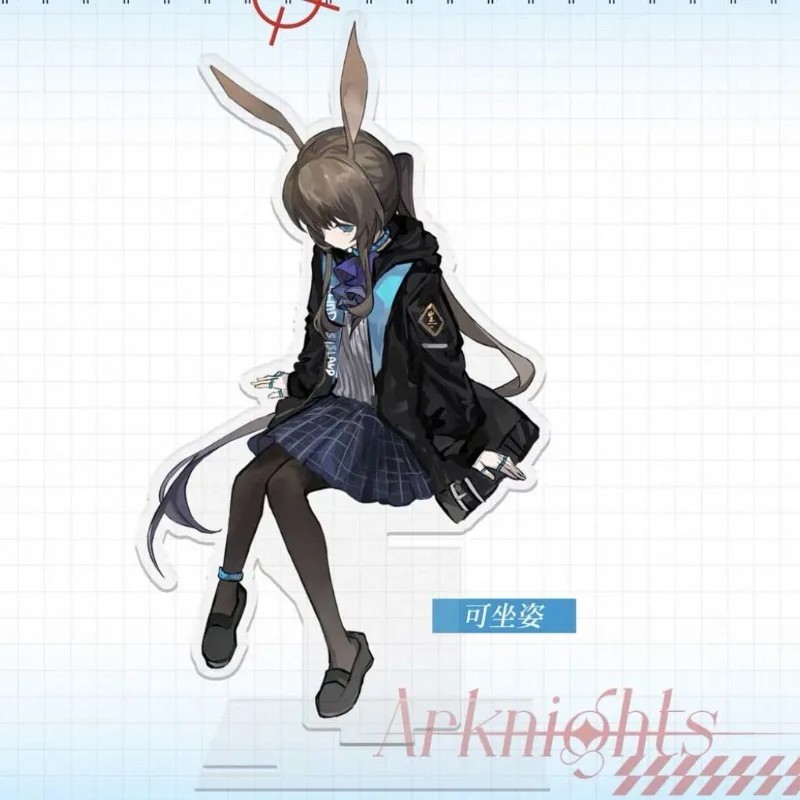 Standee Arknights mô hình Amiya mica trong suốt trang trí bàn học quà tặng fan anime game Arknights 