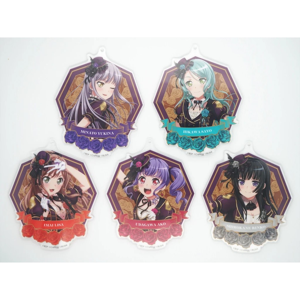 Móc khóa Acrylic Bang Dream Roselia 10cm Minato Yukina Imai Lisa Hikawa Sayo Shirokane Rinko Udagawa