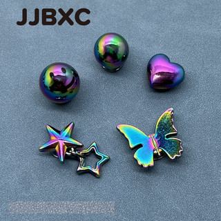 JJBXC charm Khóa Giày Phụ Kiện Giày Ba Chiều Màu Kim Loại Chất Lượng Cao Phụ Kiện Giày