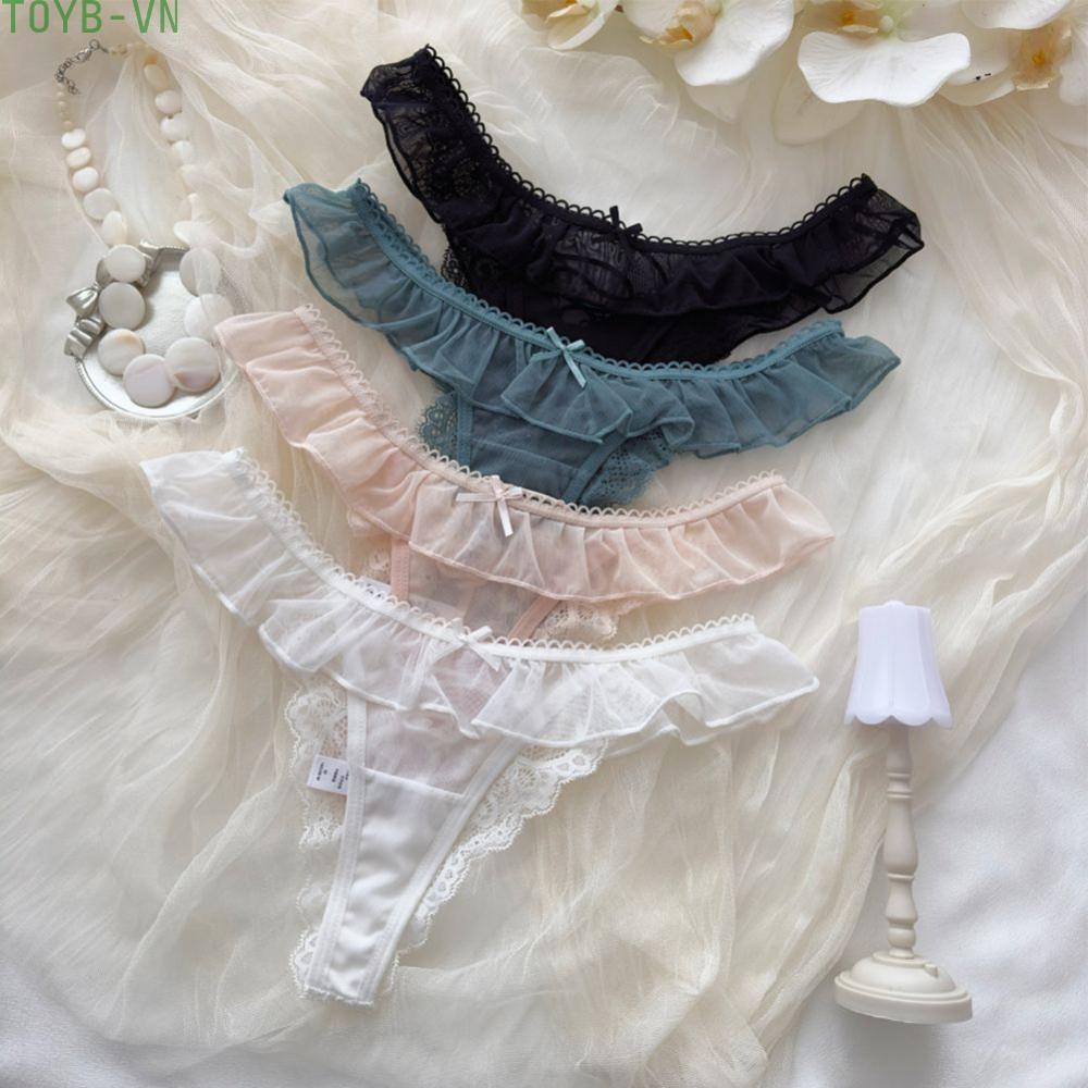 【TOYBOX】Mesh See-through Panties Breathable Casual Style Medium Elasticity Nylon Fabric