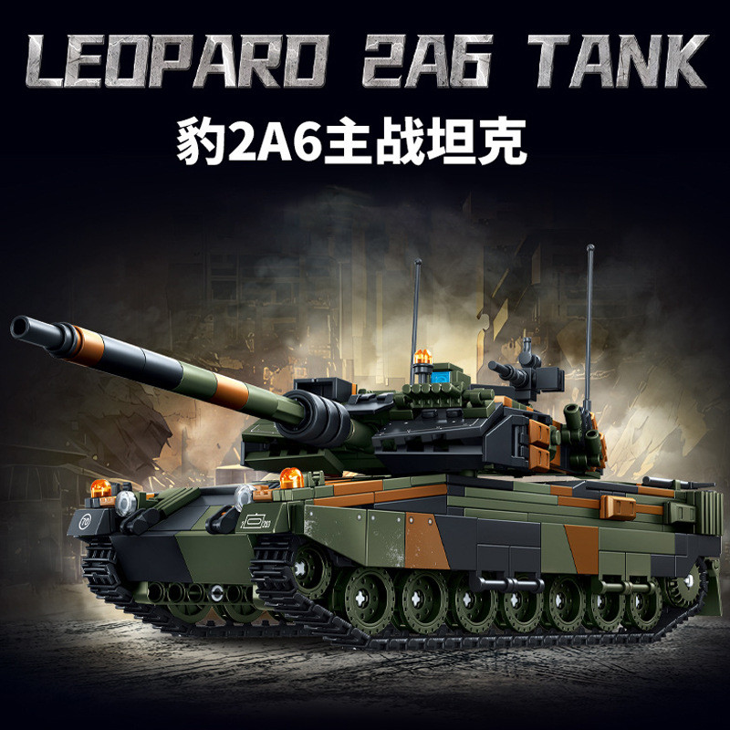 building blocks mô hình xe tăng Leopard 2A6, đồ chơi DIY kỹ thuật cao phát triển tư duy cho trẻ em