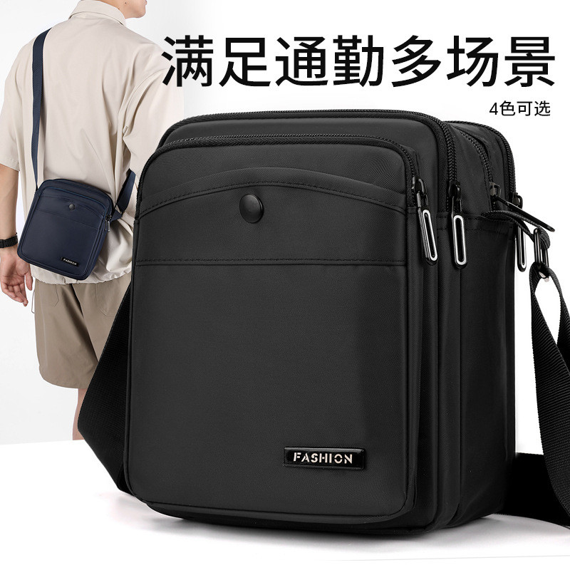 Simple Large-Capacity Crossbody Bag Casual Oxford Cloth Business Crossbody Bag Bag Multi-Layer Cashi
