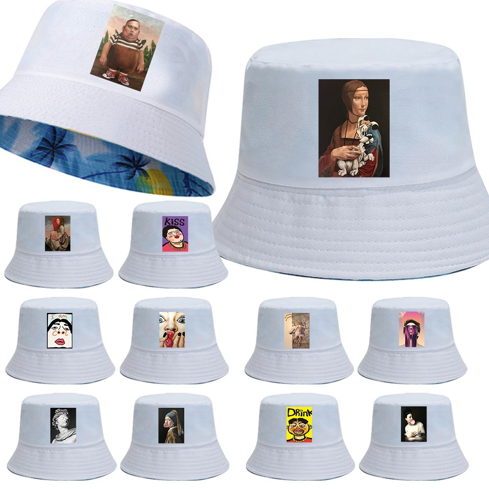 Fashionable fisherman hat Double-sided wear Hiking trekking hat Best seller Sunproof fisherman hat C