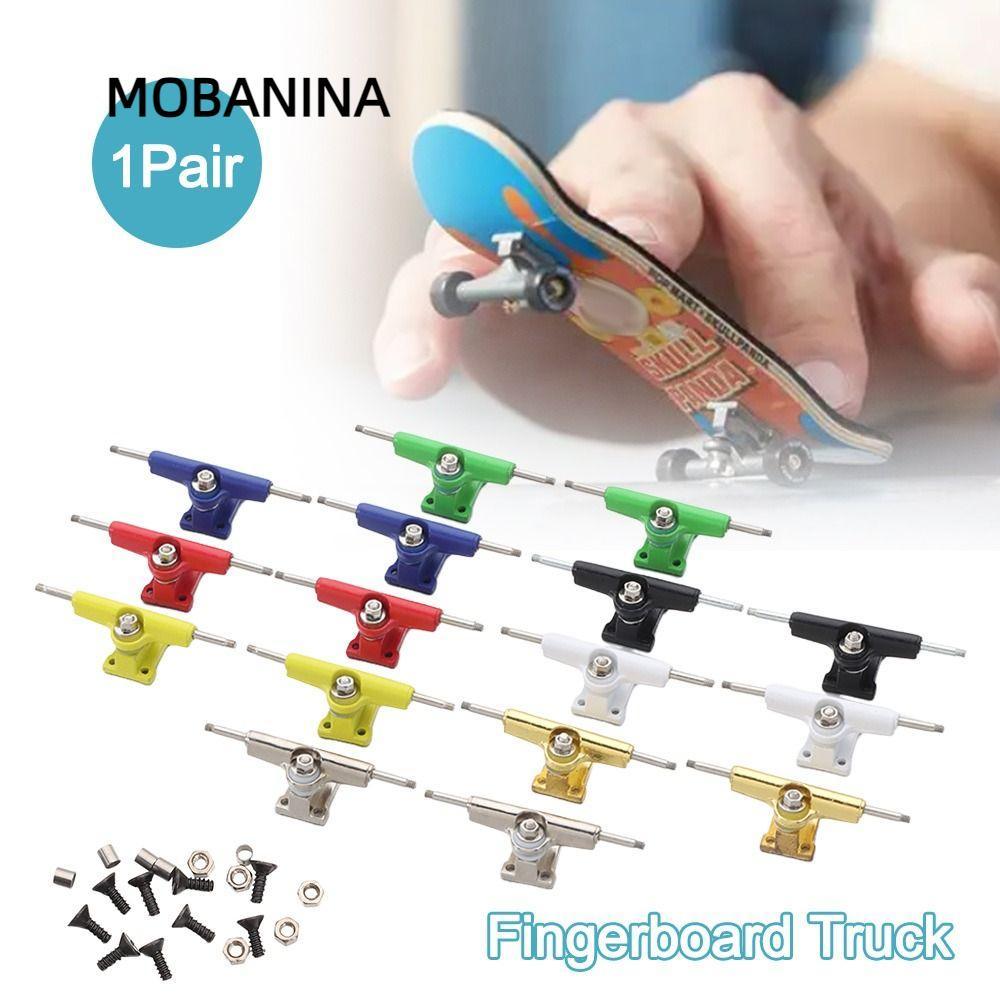 MOBANINA 1 Cặp Giá đỡ sàn chịu lực, Với đai ốc Mô hình Fingerboard Truck, Đồ chơi Mini 32mm bền bỉ B