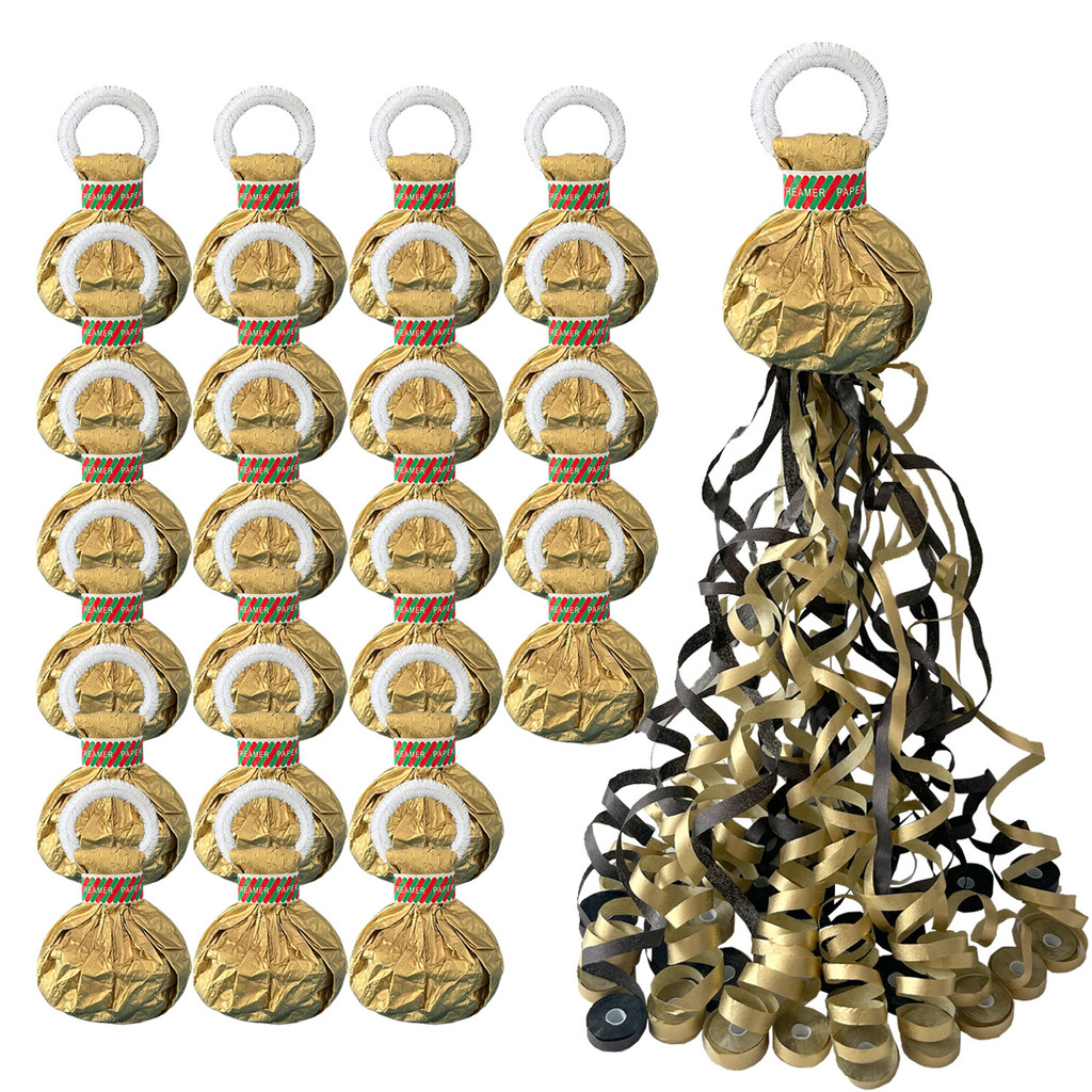 Màu đen và vàng Ruy băng ném tay Kéo ruy băng hoa Mùa tốt nghiệp Đám cưới Bầu không khí Đạo cụ Ruy băng Trang trí sinh nhật Sắp xếp