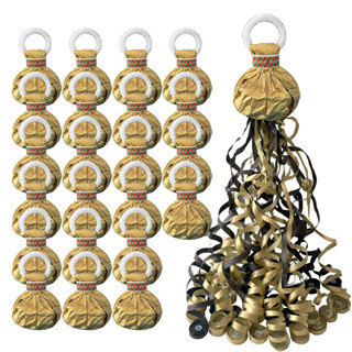 Màu đen và vàng Ruy băng ném tay Kéo ruy băng hoa Mùa tốt nghiệp Đám cưới Bầu không khí Đạo cụ Ruy băng Trang trí sinh nhật Sắp xếp