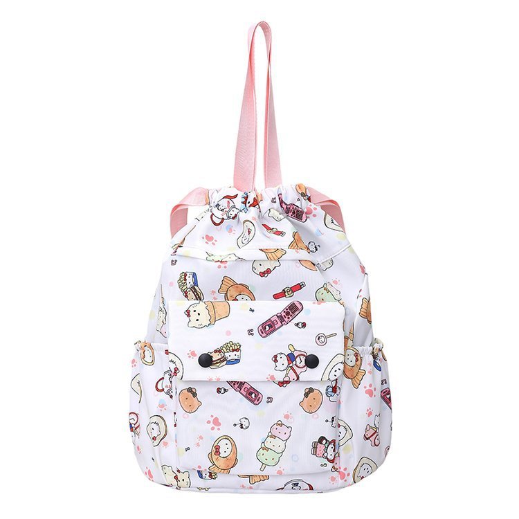 [Sẵn sàng] Ba lô dây rút có túi dây rút Túi đi học tiểu học dành cho trẻ em Ba lô giải trí nhẹ Học p