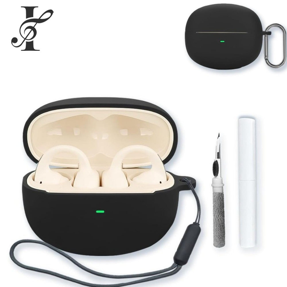 Dành Cho Tai Nghe Baseus AirGo AS01 Vỏ Silicon Có Móc Khóa & Bộ Làm Sạch & Dây Buộc