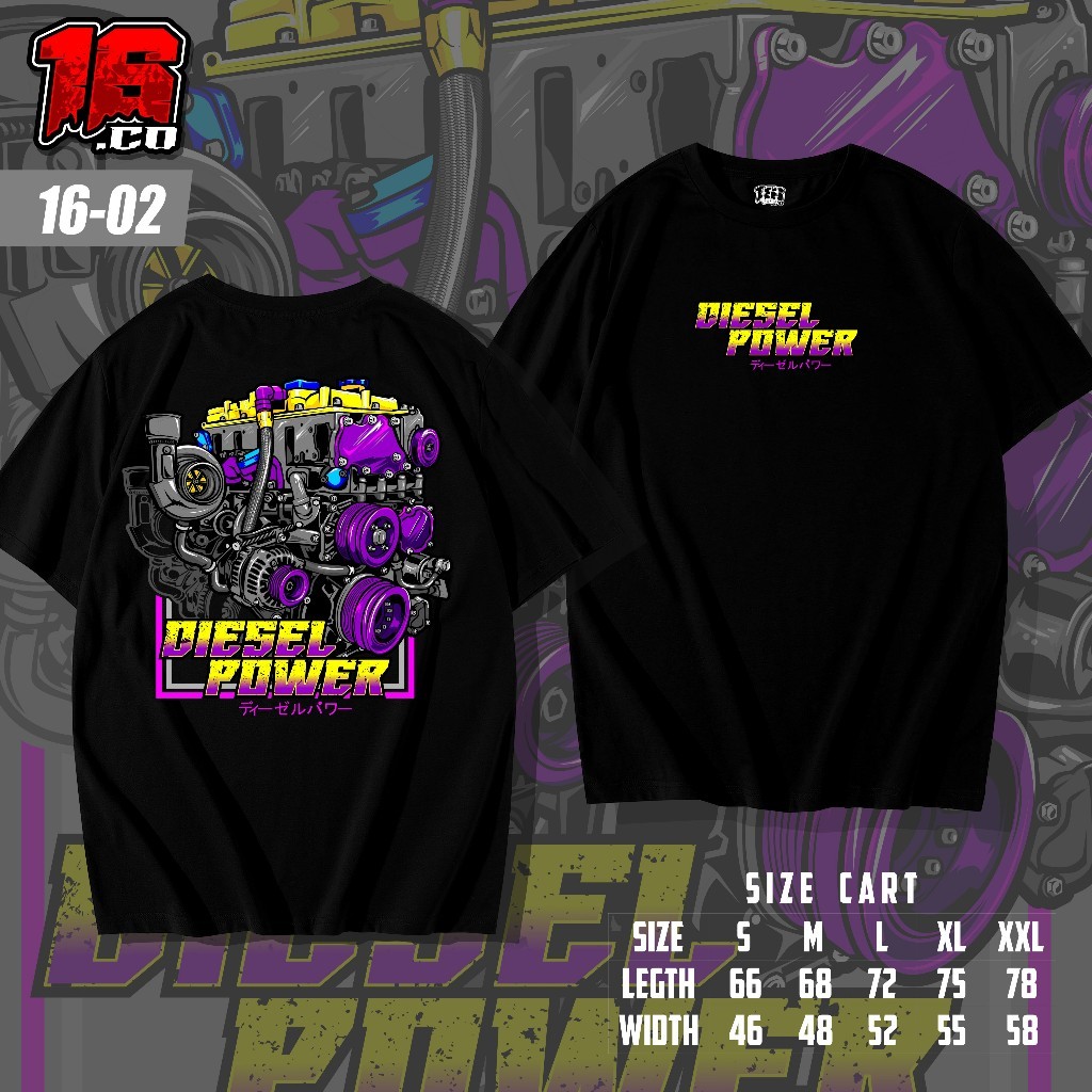 Áo thun diesel Turbo Áo thun Diesel Turbo Mực Diesel Power