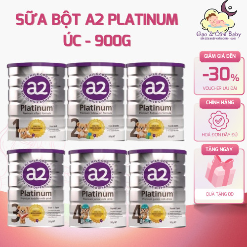 Sữa Bột A2 Platinum Úc 900g Số 1/2/3/4 Chính Hãng - Đạm A2 Thuần Chủng Tăng Đề Kháng Bé 0-6+ Tuổi - 