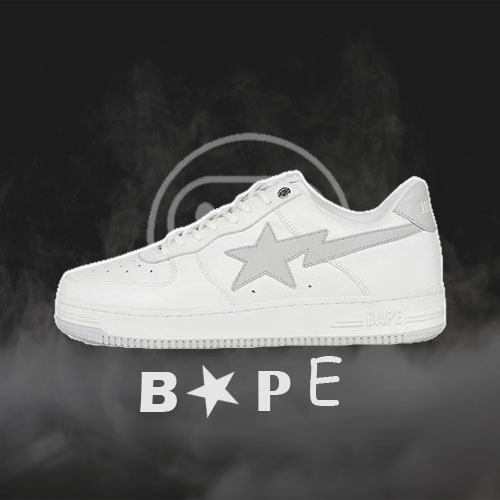 QOBI A Bathing Ape (BAPE) BAPE STA Lightning Star Low-Top Unisex Giày trượt ván DOWS CJUN