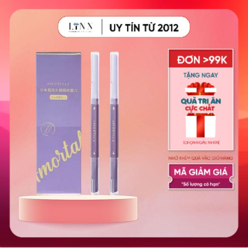 [AMORTALS] Dao cạo lông mày hai đầu Amortals, set 2 dao tỉa lông mày an toàn tiện lợi cho da
