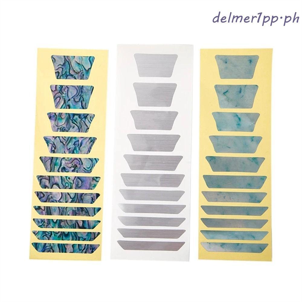 DELMERHOME Cross Inlay Đề Can 22 Phong Cách Nhạc Cụ Guitar Inlay Miếng Dán Đàn Guitar Điện Bass PET 