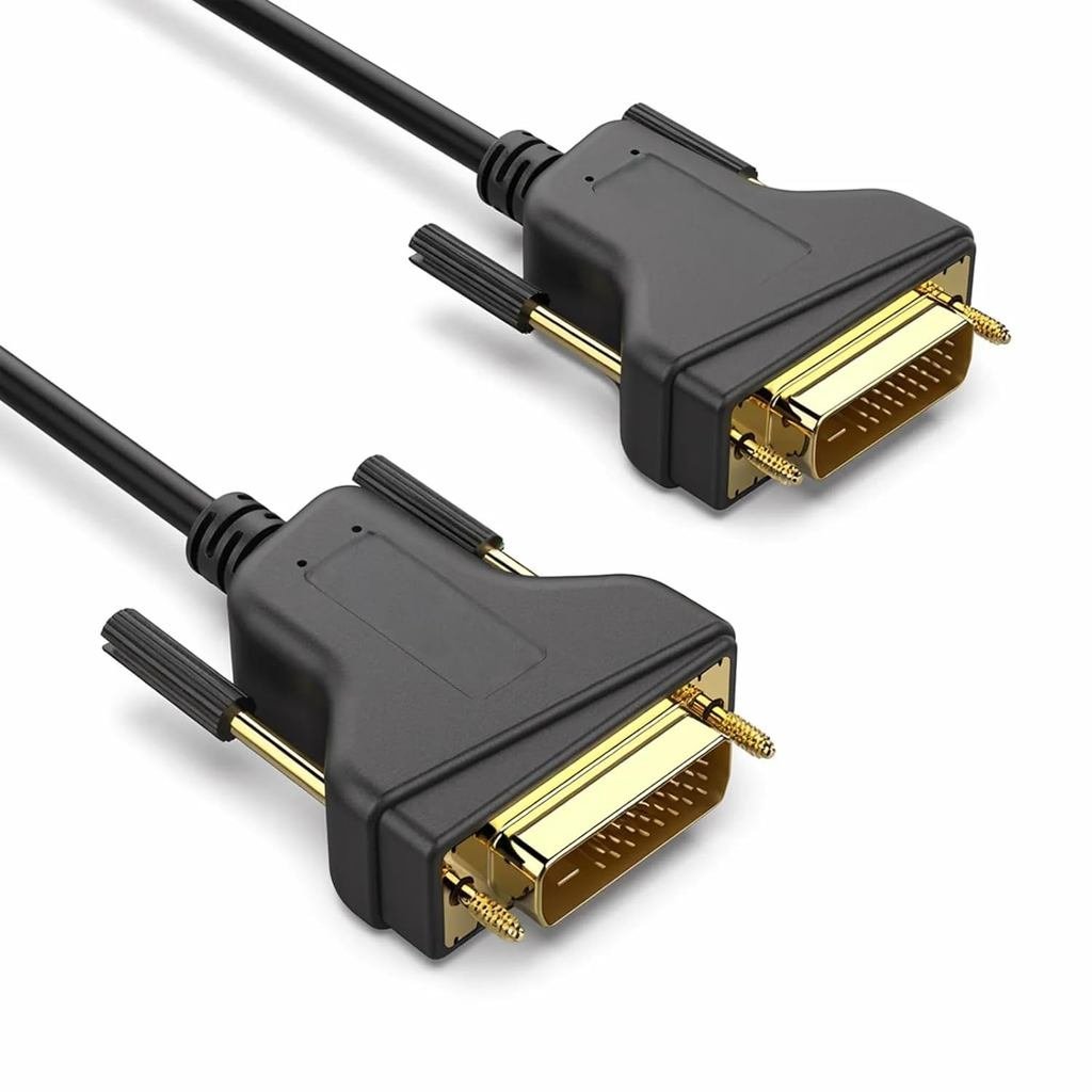 Cáp DVI sang DVI, Cáp mạ vàng DVI-D 24 + 1 1,8 mét, Hỗ trợ liên kết kép Độ phân giải cao 2560x1600 đ