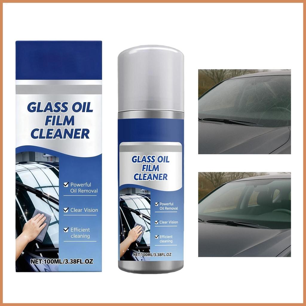 Tẩy màng dầu kính chắn gió 100ml Chống sương mù Xịt mạnh mẽ nhanh Máy làm sạch cửa sổ ô tô cho chiếu