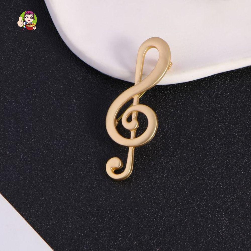 TIEZI Eighth Note Pin Hợp Kim Retro Vintage - Trâm Cài Cho Buổi Hòa Nhạc & Quà Tặng