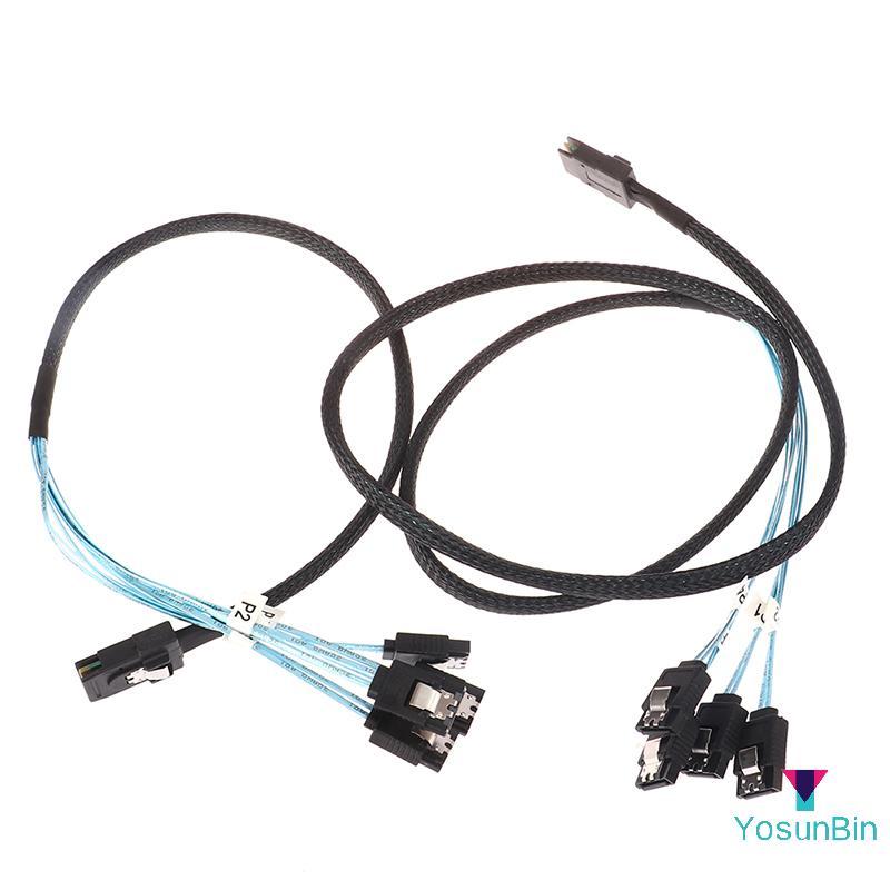 YosunBin] Cáp SAS SATA Mini-SAS SFF-8087 Đến 4 Cáp SATA Mini SAS 4i SFF8087 36P Đến 4 Cáp SATA 7P 12