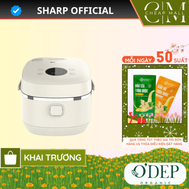 Nồi cơm cao tần Sharp 1 lít 1000W KS-IH10IX-WH, công nghệ IH 3D, phủ chống dính - CHEAP CSA