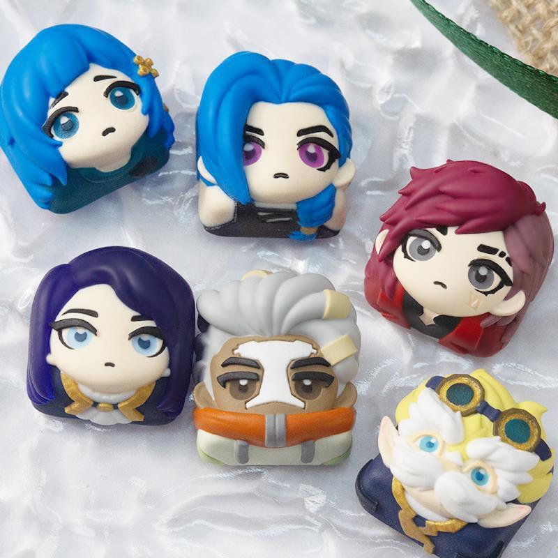 Liên Minh Huyền Thoại Trận Chiến Huyền Thoại Jinx Nhựa Độc Đáo Nghệ Thuật Keycap Bàn Phím Cơ Keycap 